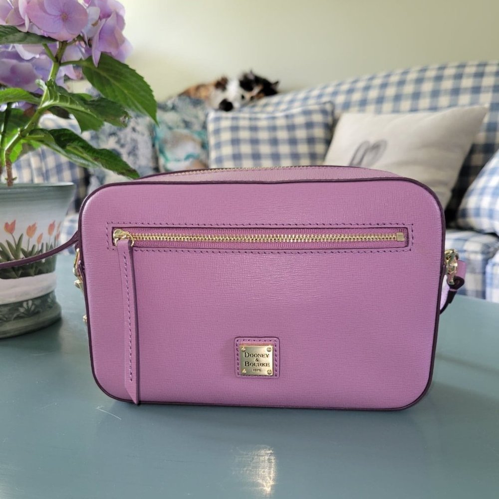 Dooney & Bourke Saffiano leather crossbody camera bag